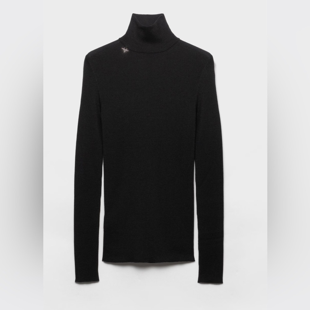 Prada women’s black wool longsleeve turtleneck size 36 small - Picture 3 of 10